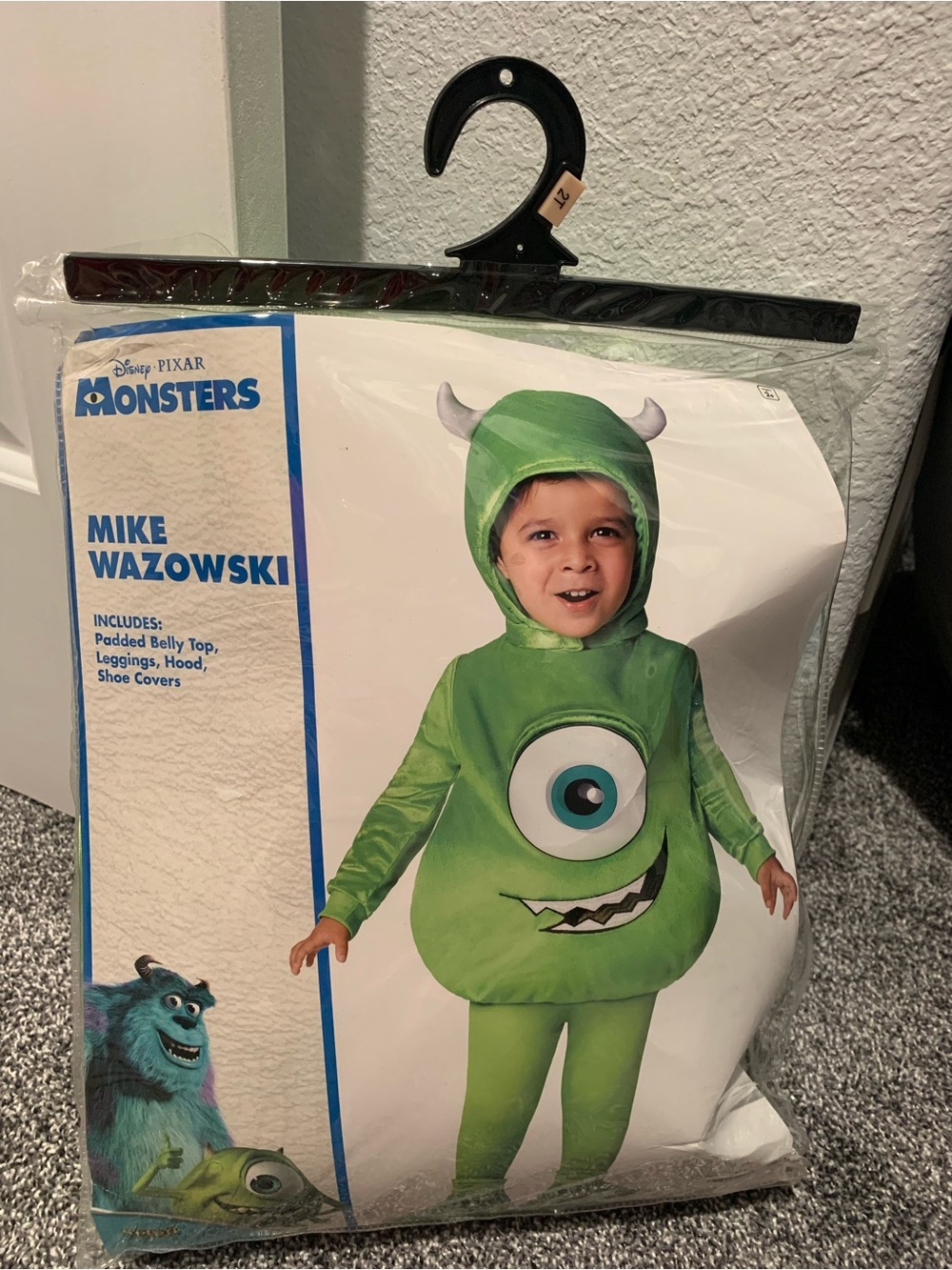 Mike Wazowski Green Kids Costume